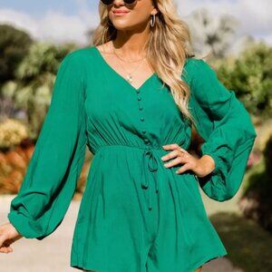Green Romper XS     (F)